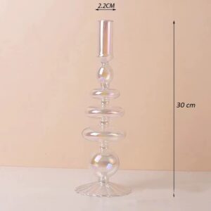 37-Glass Candle Holder – Pearl -Model 02