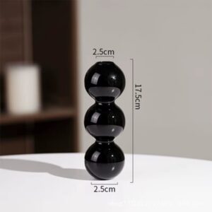 Glass Candle Holder – Black -Model 04
