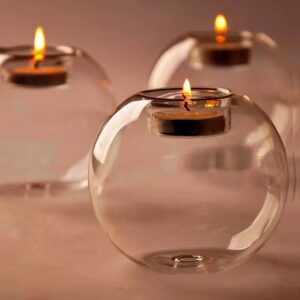 Round Ball Glass Candle Holder