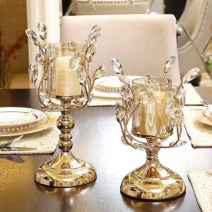 European Luxury Gold Candle Holders - 22cm