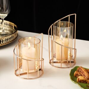 European Gold Candle Holders Trumpet - 15cm