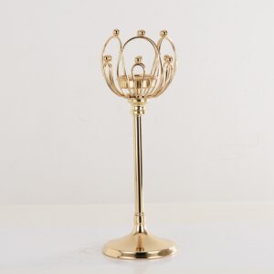 European Gold Candle Holders Metal