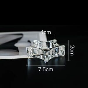 Star-Shaped Clear Glass Candlestick