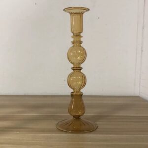 31-French European Glass Holder – Amber