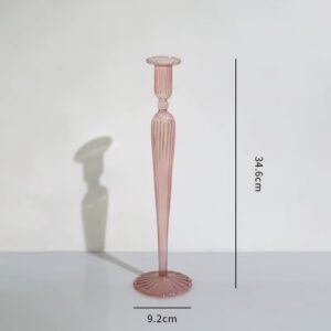 32-French European Glass Holder – Pink