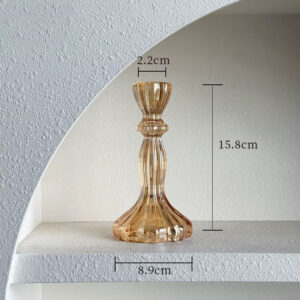 01-European Style Simple Glass Large Candle Holder