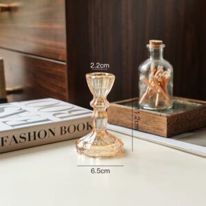 01-European Style Simple Glass Medium Candle Holder