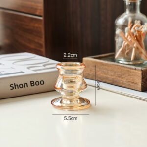 01-European Style Simple Glass Small Candle Holder